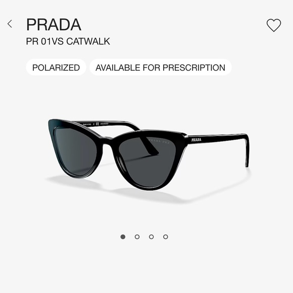 $371 Prada catwalk sunglasses black polarized - Picture 2 of 5